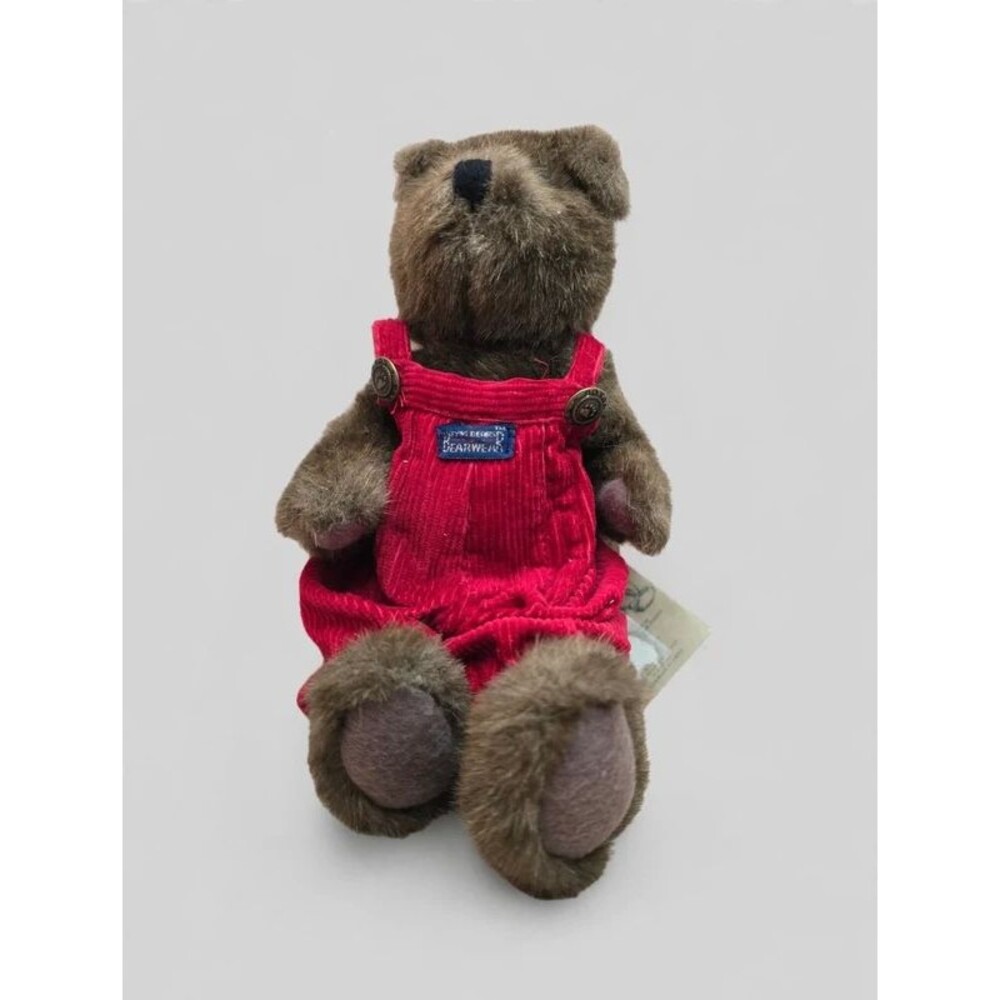 J.B. Bean Associates Christopher Bear Red Corduroy Overalls Boyds Bearwear Plush